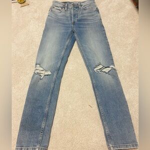 Re/done 90s High Rise Ankle Crop Jeans